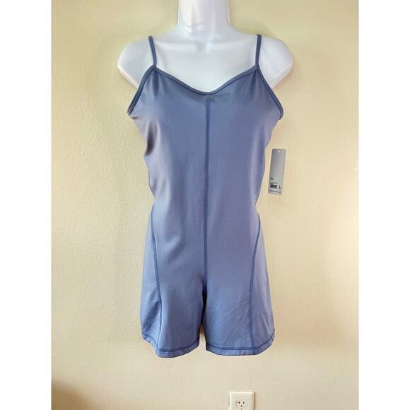 Yogalicious Lux Illusion Ribbed Lotus Short Romper in “Tempest”, size L, NWT! - Picture 4 of 8